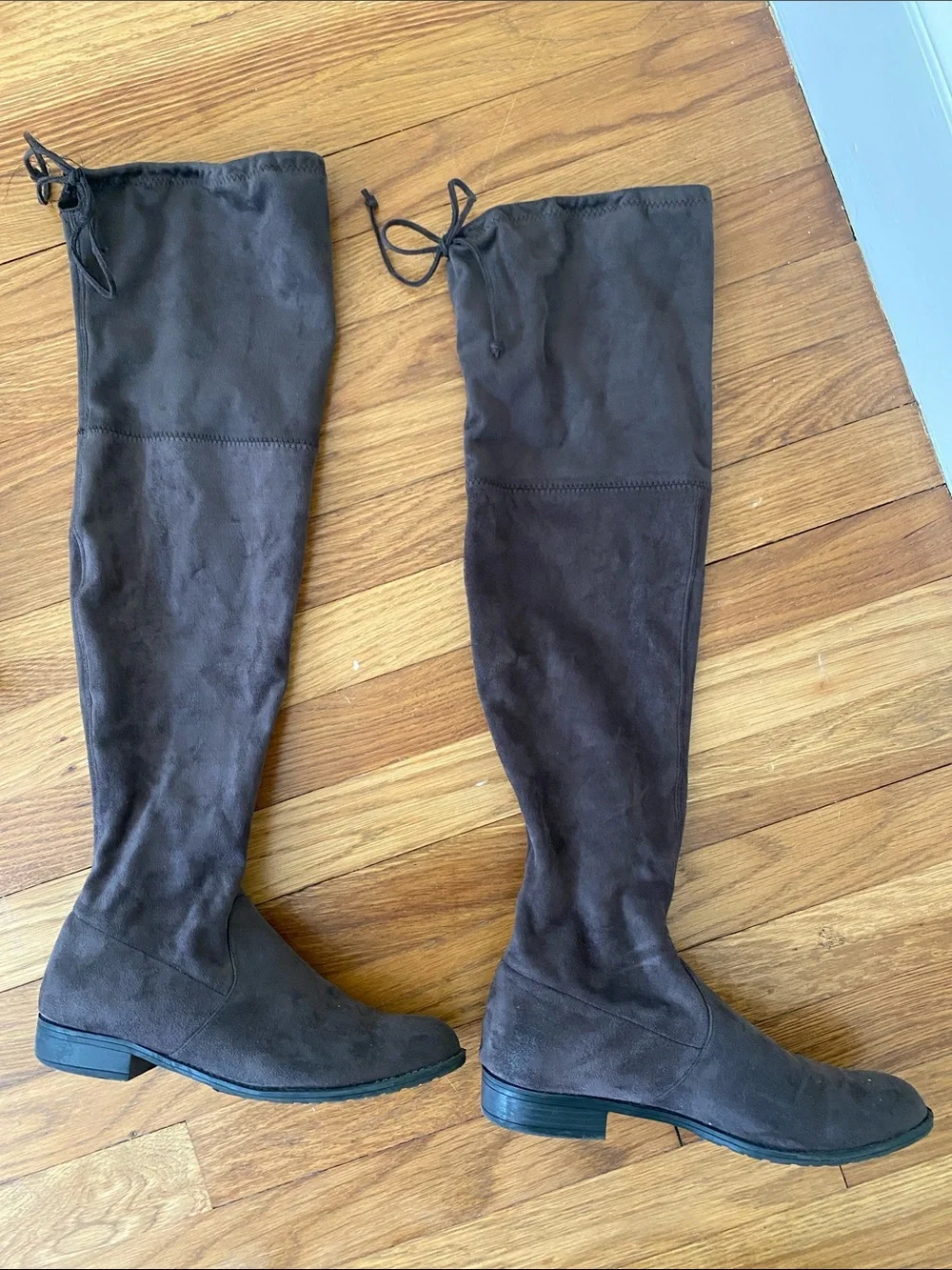 Unisa Dark Brown Over-the-Knee Suede Boots